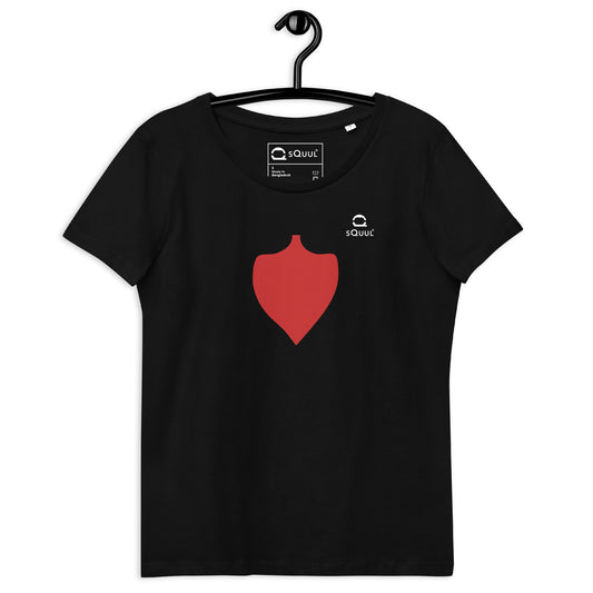 Fitted Organic T-Shirt Your Heart #JustSquul