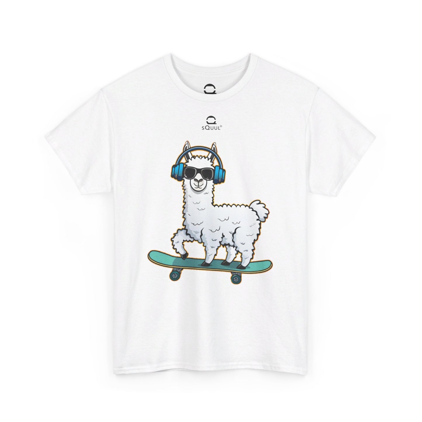 Skateboard Funny Lama Cotton T-Shirt #SquulOfLama