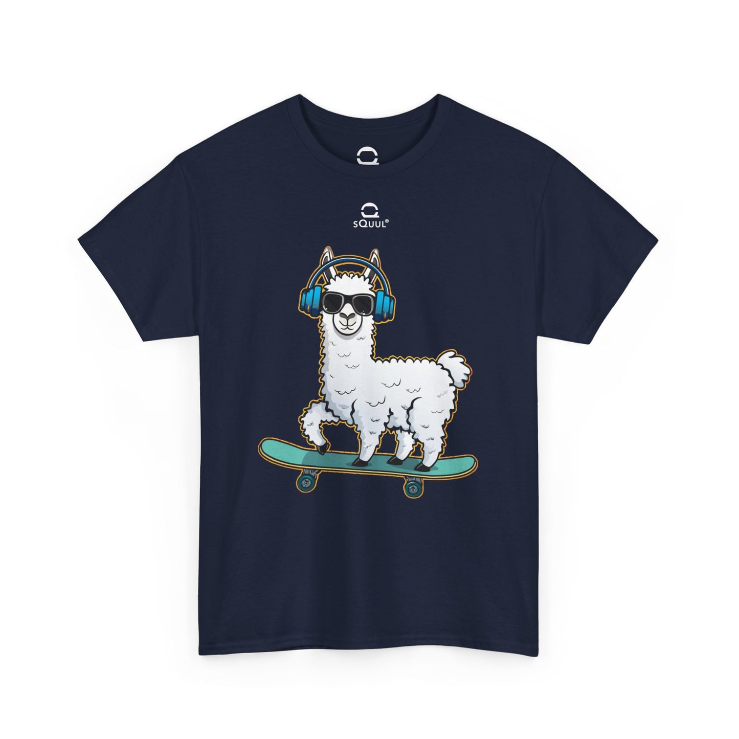 Skateboard Funny Lama Cotton T-Shirt #SquulOfLama