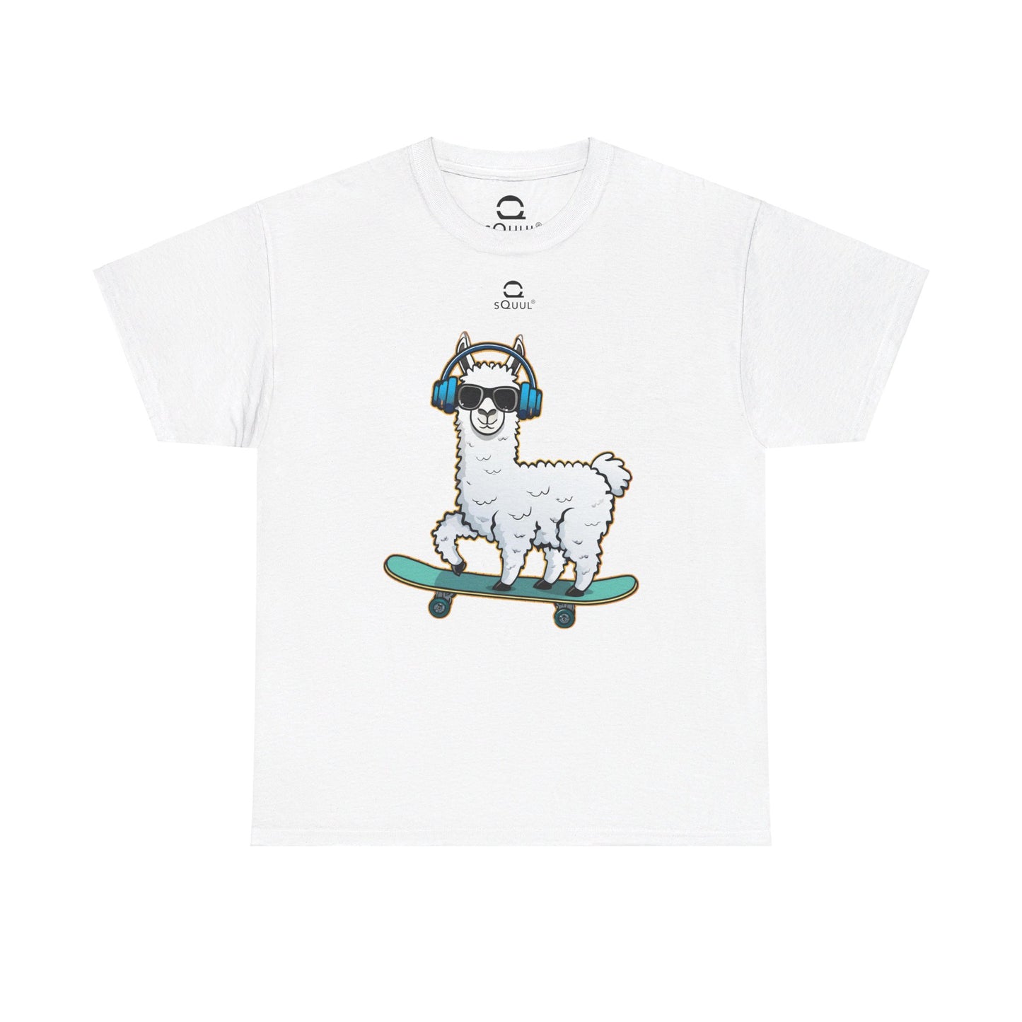 Skateboard Funny Lama Cotton T-Shirt #SquulOfLama