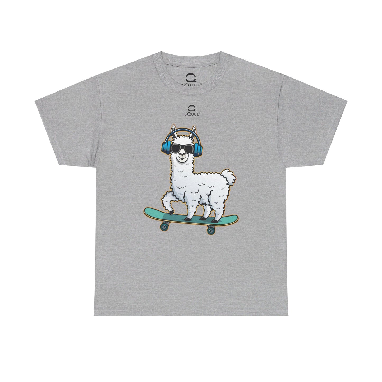 Skateboard Funny Lama Cotton T-Shirt #SquulOfLama