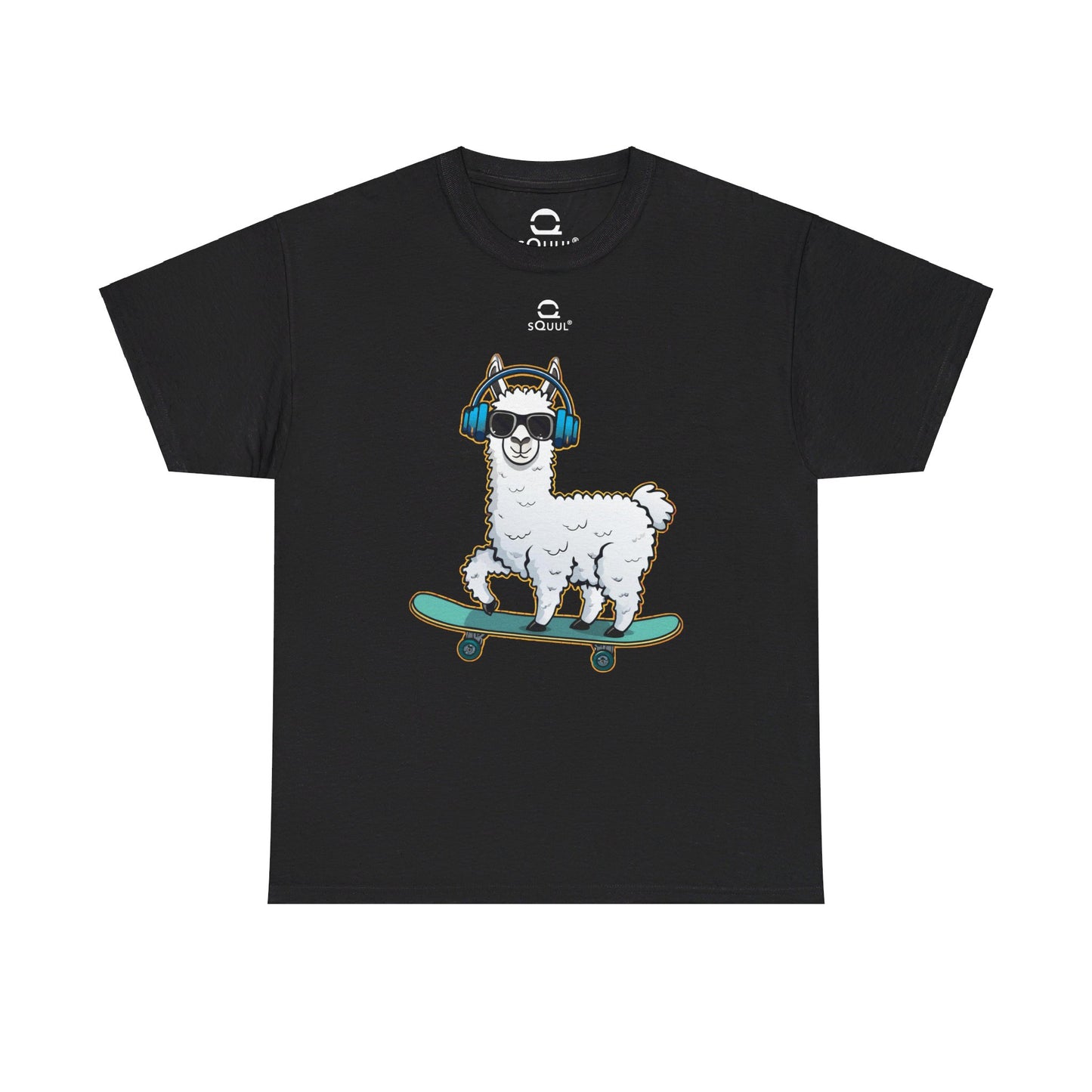 Skateboard Funny Lama Cotton T-Shirt #SquulOfLama