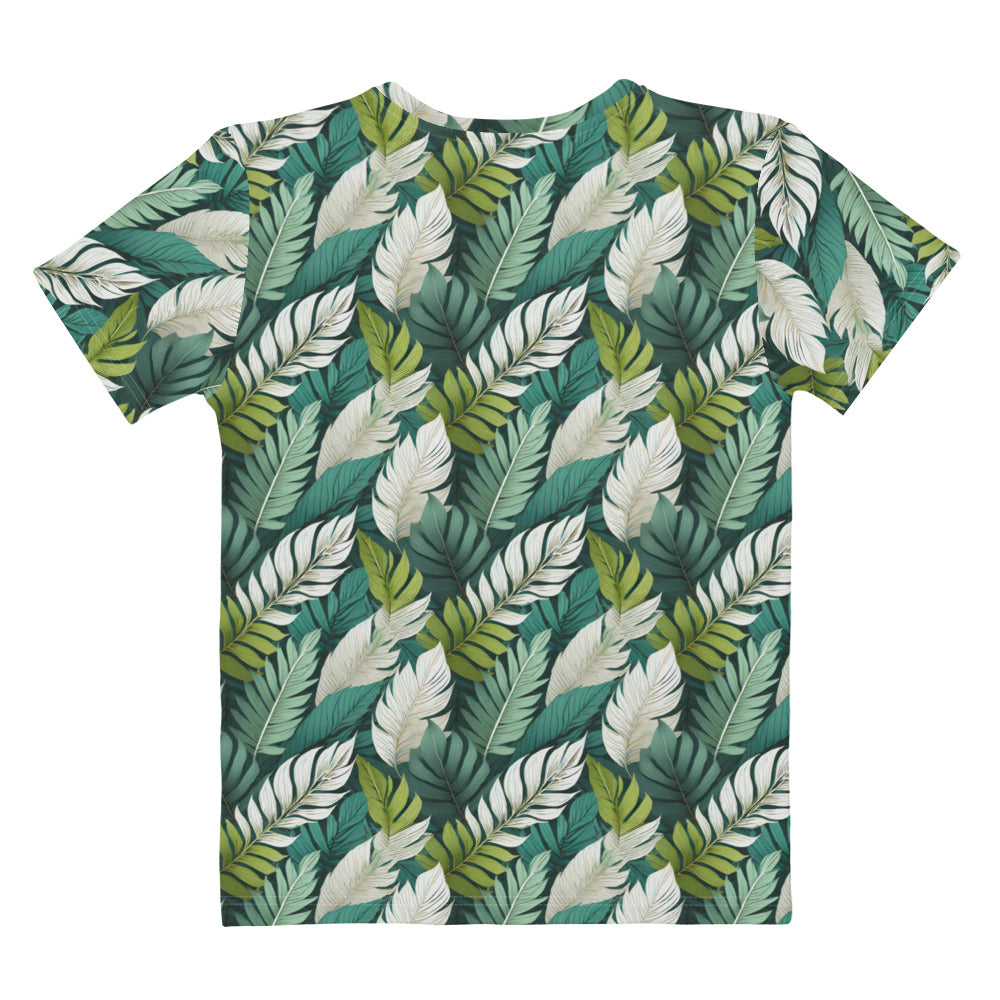 Women's T-Shirt Tropical Leafs #SquulOfFlowers