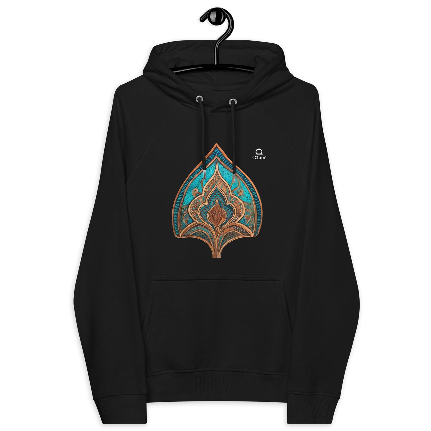 Organic Raglan Hoodie Arabesque Leaf #SquulOfArabesque