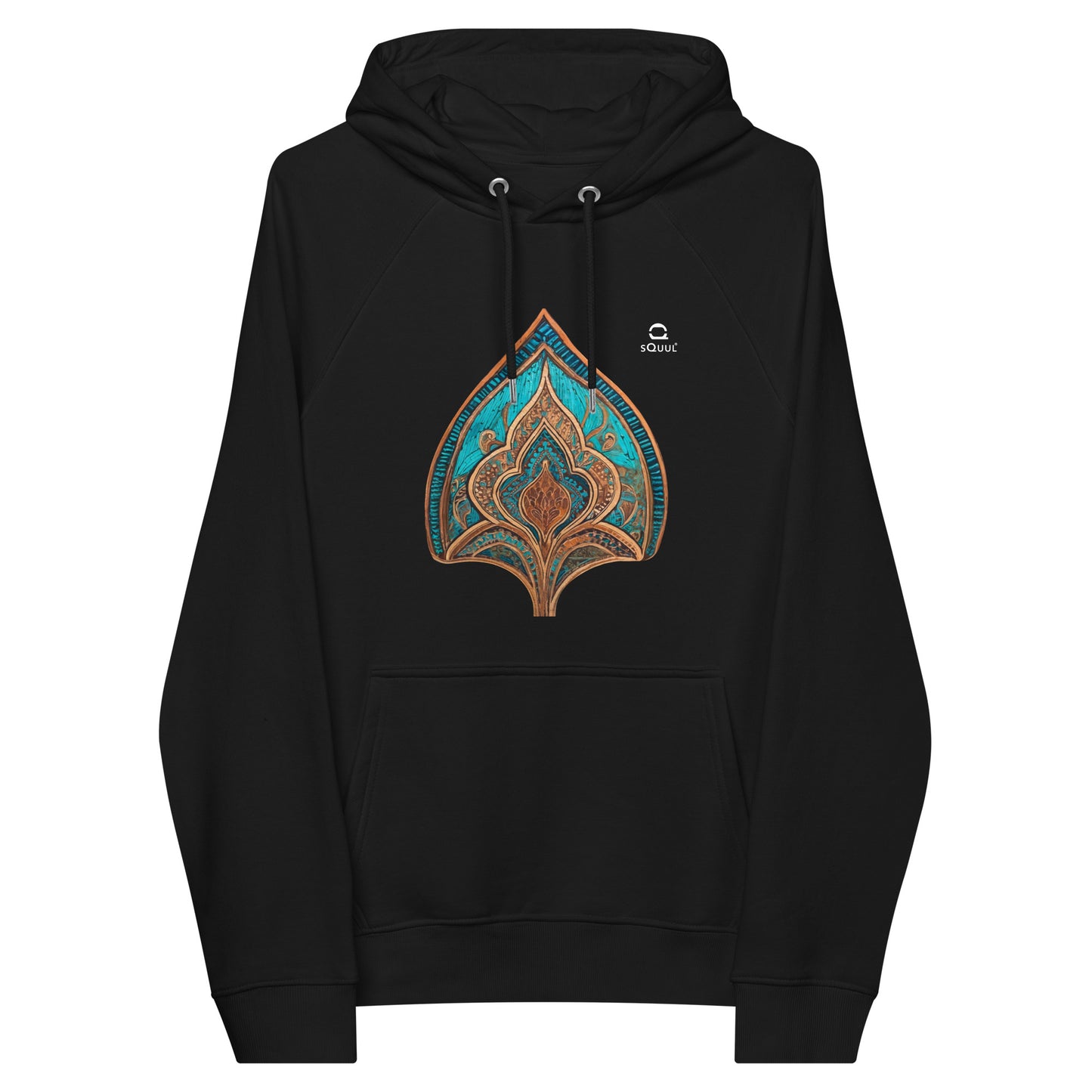 Organic Raglan Hoodie Arabesque Leaf #SquulOfArabesque