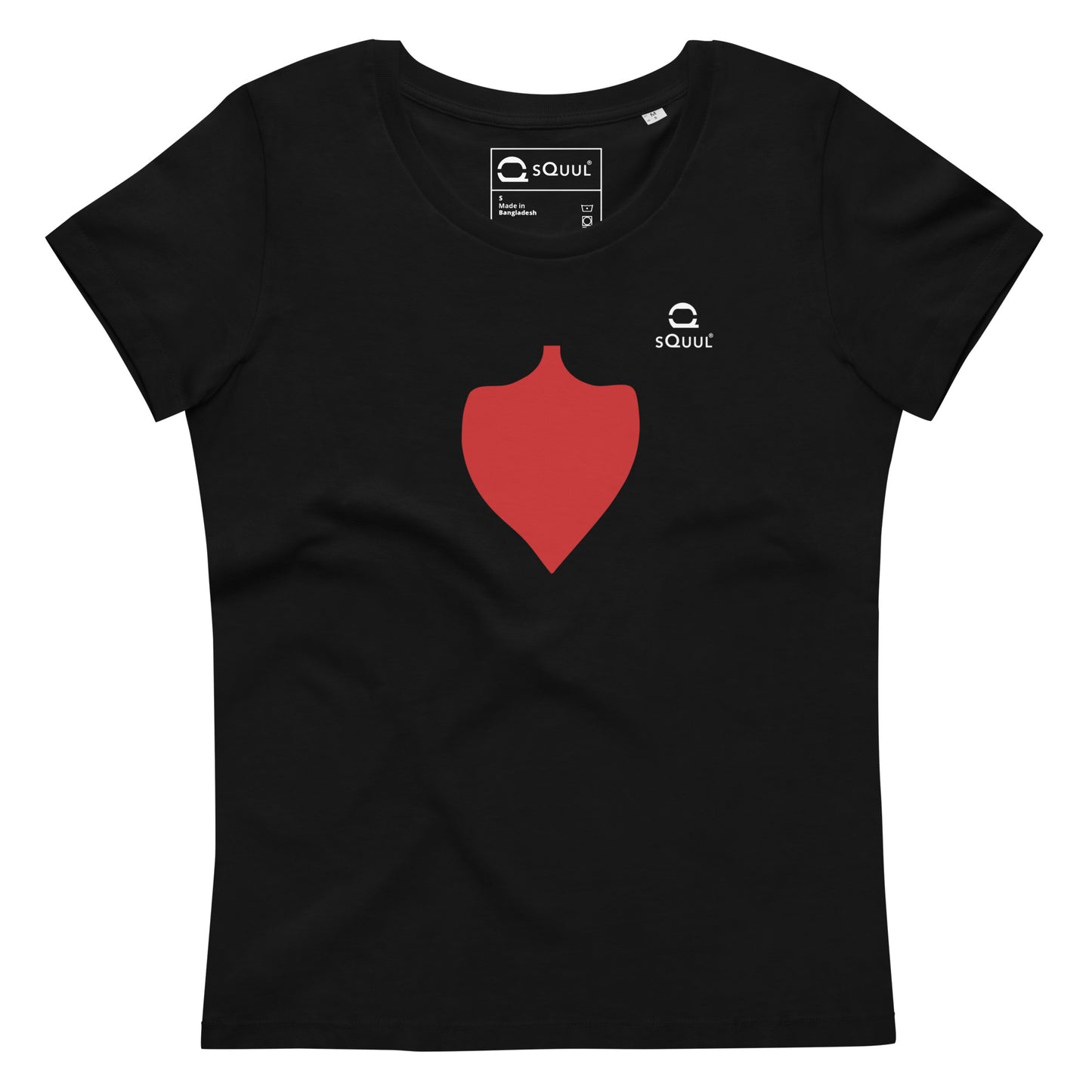 Fitted Organic T-Shirt Your Heart #JustSquul