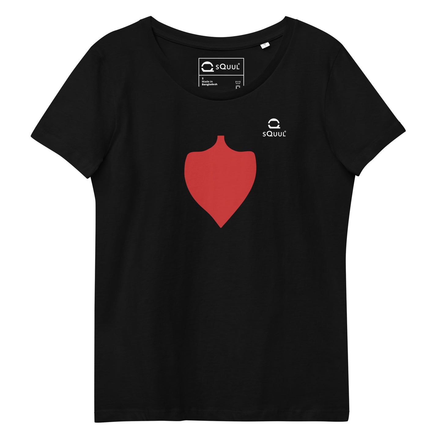 Fitted Organic T-Shirt Your Heart #JustSquul